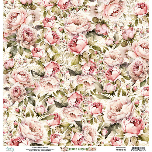 Mintay Papers - Peony Garden Collection - 12 x 12 Double Sided Paper - Sheet 05 2 Mintay Papers - Peony Garden Collection - 12 x 12 Double Sided Paper - Sheet 05