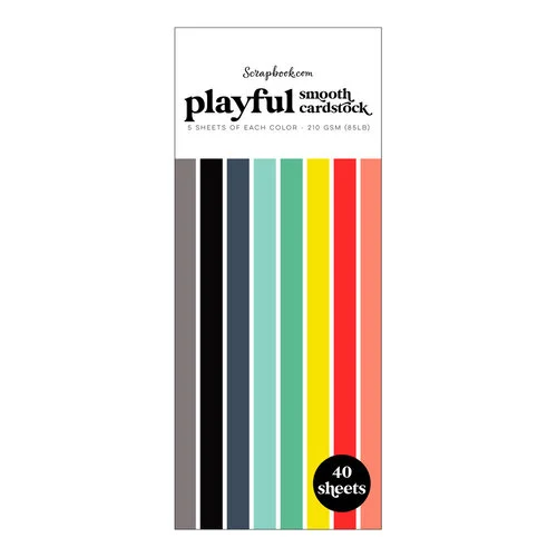 Scrapbook.com - Playful - Smooth Cardstock Paper Pad - Double Sided - 3.5 x 8.5 - 40 Sheets 1 Scrapbook.com - Playful - Smooth Cardstock Paper Pad - Double Sided - 3.5 x 8.5 - 40 Sheets