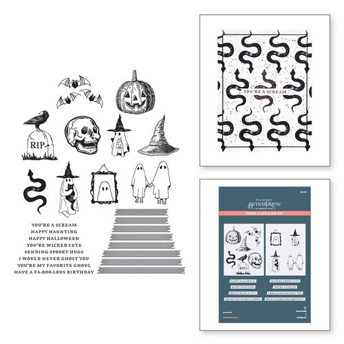 Spellbinders - BetterPress Collection - Press Plates and Die Set - Halloween Icons