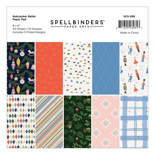 Spellbinders - 6 x 6 Paper Pad - Nutcracker Ballet 1 Spellbinders - 6 x 6 Paper Pad - Nutcracker Ballet
