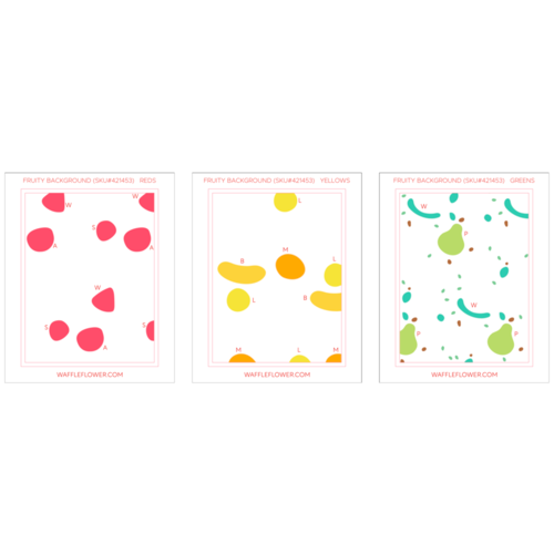 Waffle Flower Crafts - Stencils - Fruity Background