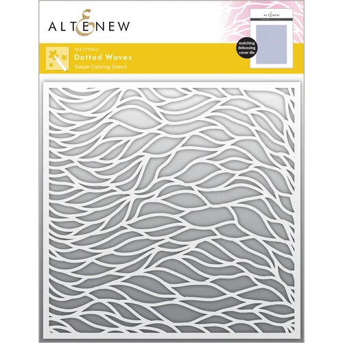 Altenew - Simple Coloring Stencil - Dotted Waves 1 Altenew - Simple Coloring Stencil - Dotted Waves