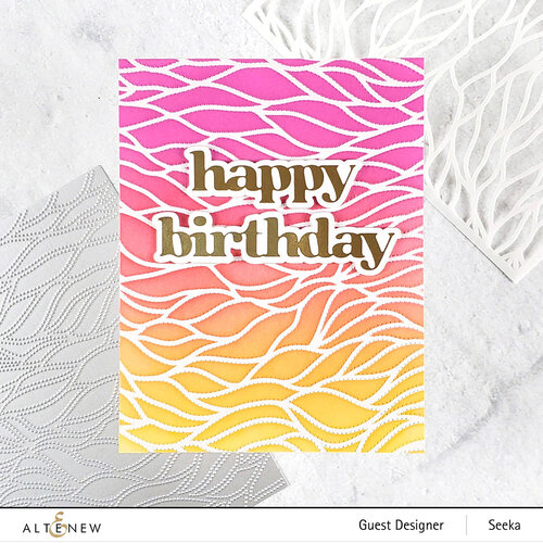 Altenew - Simple Coloring Stencil - Dotted Waves 4 Altenew - Simple Coloring Stencil - Dotted Waves