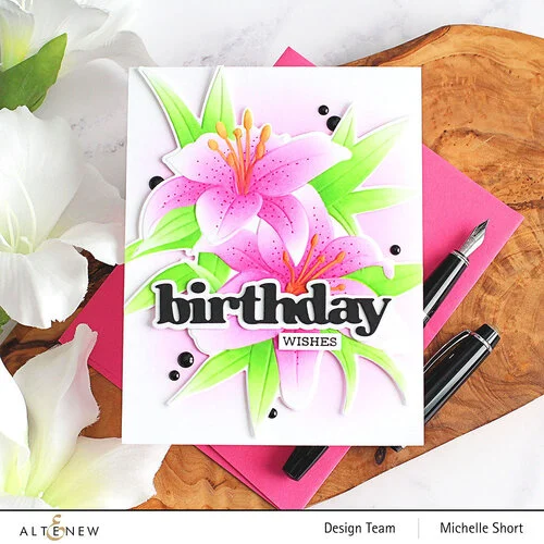 Altenew - Simple Coloring Stencil - 2 in 1 Set - Dreamy Daylilies