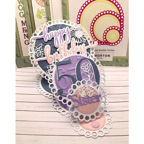Lisa Horton Crafts - Dies - Nested Stitched Bubble Circles