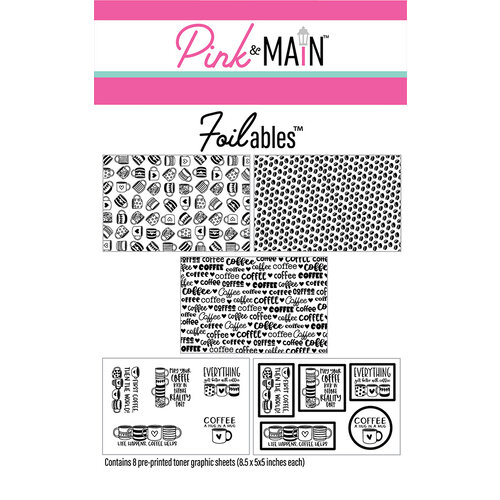 Pink and Main - Cheerfoil Collection - Foilable Sheets - Coffee Lovers 1 Pink and Main - Cheerfoil Collection - Foilable Sheets - Coffee Lovers