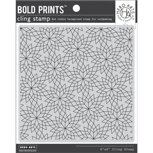 Hero Arts - Clings - Repositionable Rubber Stamps - Starflakes Bold Prints