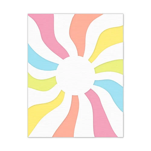 Scrapbook.com - Decorative Die Set - A2 Plate - Wavy Sun 1 Scrapbook.com - Decorative Die Set - A2 Plate - Wavy Sun