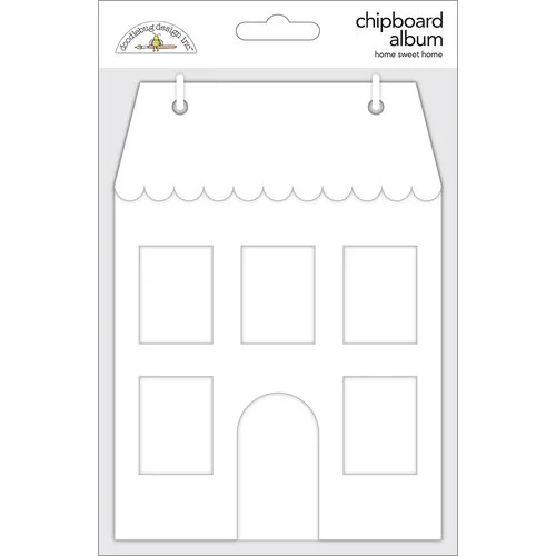 Doodlebug Design - Monochromatic Collection - Chipboard Album - Home Sweet Home