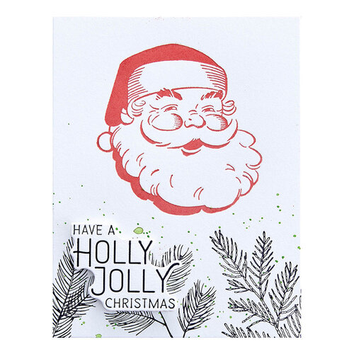 Spellbinders - BetterPress Collection - Press Plates and Die Set - Holly Jolly Santa