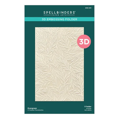 Spellbinders - Sealed For Christmas Collection - 3D Embossing Folder - Evergreen