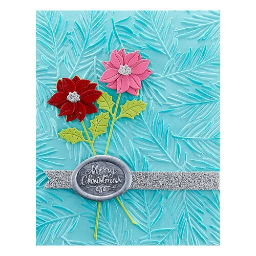 Spellbinders - Sealed For Christmas Collection - 3D Embossing Folder - Evergreen