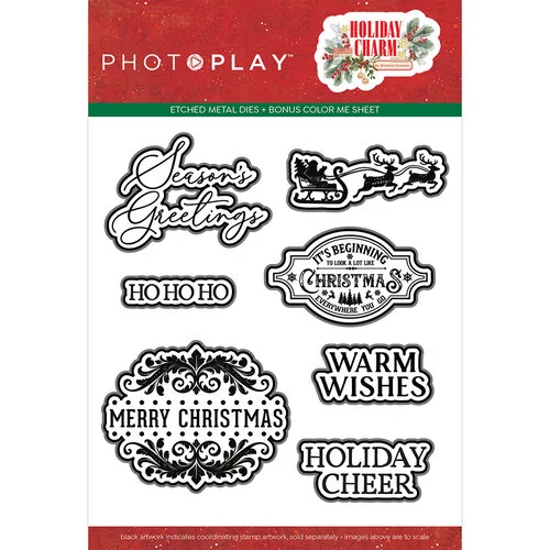 PhotoPlay - Holiday Charm Collection - Etched Dies