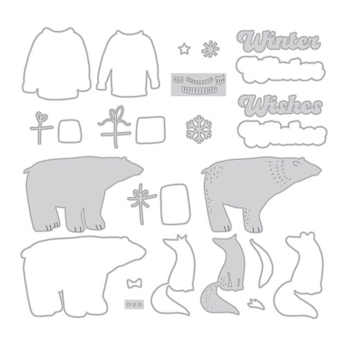 Scrapbook.com - Decorative Die Set - Winter Wishes 2 Scrapbook.com - Decorative Die Set - Winter Wishes