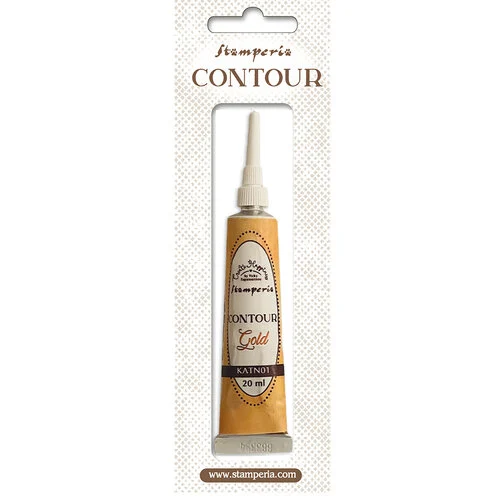 Stamperia - Create Happiness Christmas Plus Collection - Contour Liner - Gold - 20 Ml