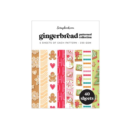 Scrapbook.com - Gingerbread - Patterned Cardstock Paper Pad - Double Sided - A2 - 4.25 x 5.5 - 40 Sheets 1 Scrapbook.com - Gingerbread - Patterned Cardstock Paper Pad - Double Sided - A2 - 4.25 x 5.5 - 40 Sheets