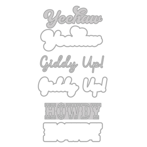 Scrapbook.com - Decorative Die Set - Yeehaw - Sentiments 2 Scrapbook.com - Decorative Die Set - Yeehaw - Sentiments