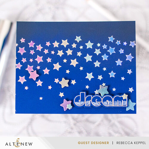 Altenew - Simple Coloring and Background Stencil - Falling Stars