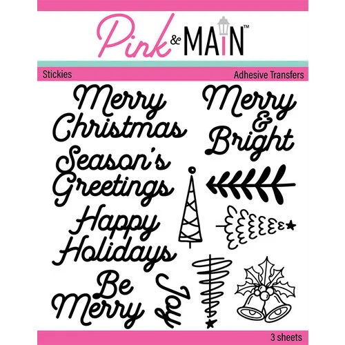 Pink and Main - Cheerfoil Collection - Adhesive Transfer Stickies - Winter Greetings 1 Pink and Main - Cheerfoil Collection - Adhesive Transfer Stickies - Winter Greetings