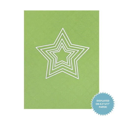 Scrapbook.com - Decorative Die Set - Nested Stars