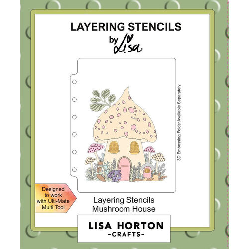 Lisa Horton Crafts - Layering Stencils - Mushroom House