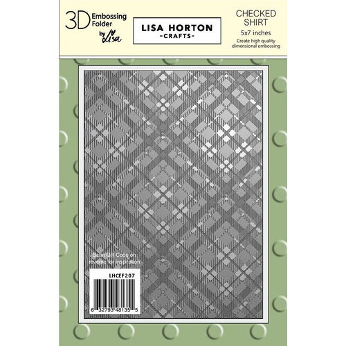 Lisa Horton Crafts - 3D Embossing Folder - Checked Shirt