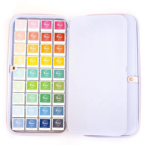 Pinkfresh Studio - Ink Cube Storage - Faux Leather Zipper Box - 72 Cubes 2 Pinkfresh Studio - Ink Cube Storage - Faux Leather Zipper Box - 72 Cubes