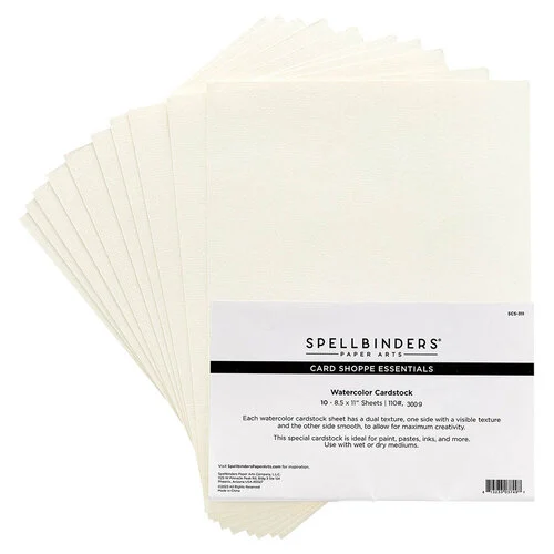 Spellbinders - Card Shoppe Essentials Collection - 8.5 x 11 - Watercolor - 10 Pack