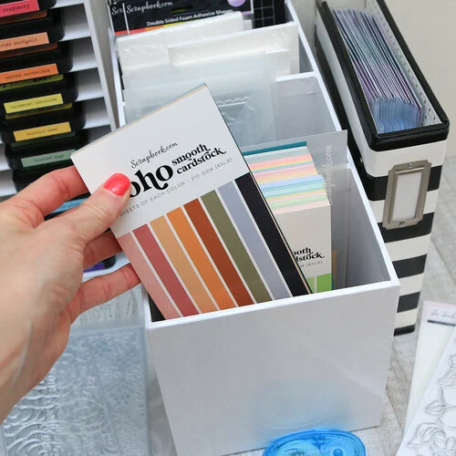 Scrapbook.com - Craft Room Basics - Tall Sticker Organizer - White