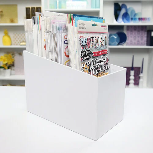 Scrapbook.com - Craft Room Basics - Tall Sticker Organizer - White