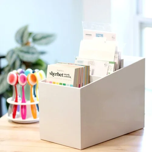 Scrapbook.com - Craft Room Basics - Tall Sticker Organizer - White