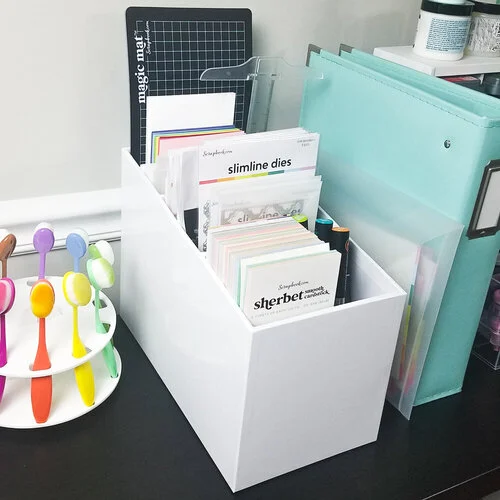 Scrapbook.com - Craft Room Basics - Tall Sticker Organizer - White