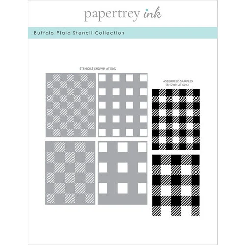 Papertrey Ink - Layering Stencils - Buffalo Plaid