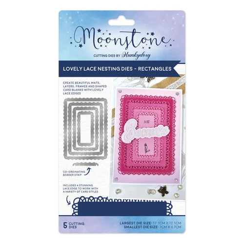 Hunkydory - Moonstone Dies - Lovely Lace Nesting Dies - Rectangles 1 Hunkydory - Moonstone Dies - Lovely Lace Nesting Dies - Rectangles
