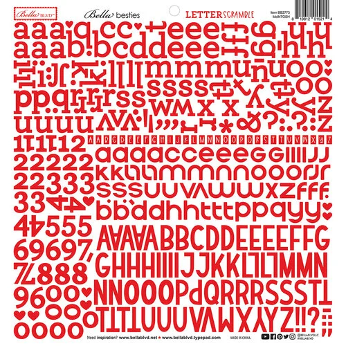 Bella Blvd - Bella Besties Collection - Letter Scramble Stickers - McIntosh