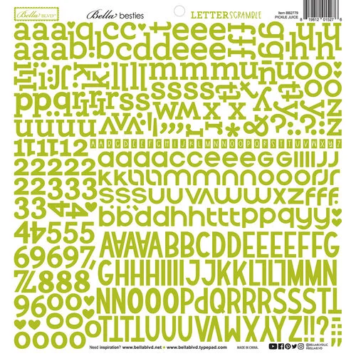 Bella Blvd - Bella Besties Collection - Letter Scramble Stickers - Pickle Juice