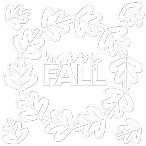 Bella Blvd - One Fall Day Collection - Cut Outs - Leaf Wreath 2 Bella Blvd - One Fall Day Collection - Cut Outs - Leaf Wreath