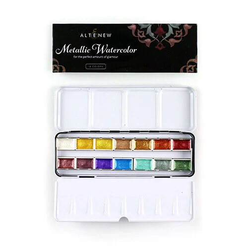 Altenew - Metallic Watercolor - 14 Pan Set 1 Altenew - Metallic Watercolor - 14 Pan Set