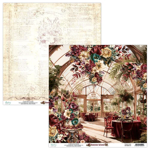 Mintay Papers - Bohemian Wedding Collection - 12 x 12 Double Sided Paper - Sheet 01 1 Mintay Papers - Bohemian Wedding Collection - 12 x 12 Double Sided Paper - Sheet 01
