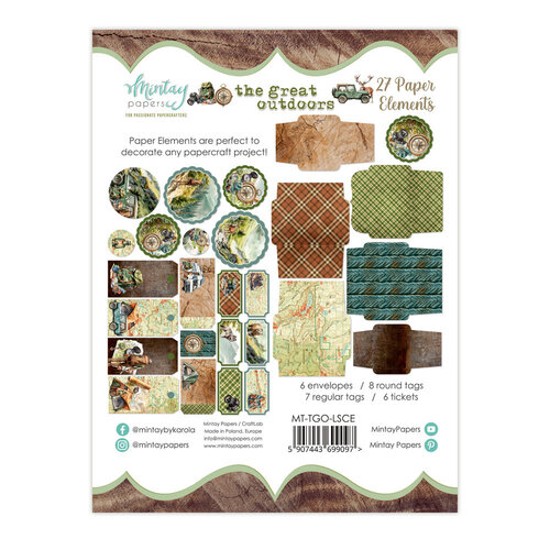 Mintay Papers - The Great Outdoors Collection - Embellishments - Paper Elements 2 Mintay Papers - The Great Outdoors Collection - Embellishments - Paper Elements