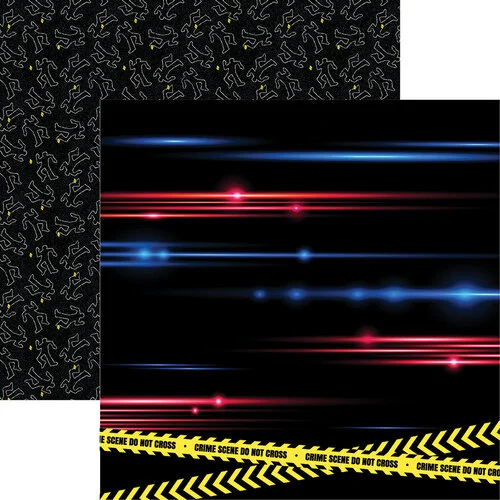 Reminisce - Get A Clue Collection - 12 x 12 Double Sided Paper - Crime Scene 1 Reminisce - Get A Clue Collection - 12 x 12 Double Sided Paper - Crime Scene