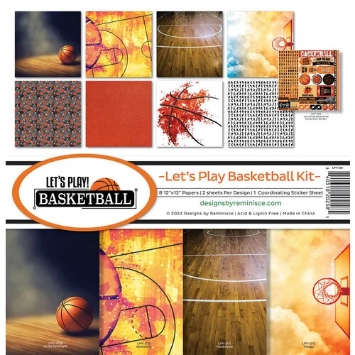 Reminisce - Let's Play Basketball Collection - 12 x 12 Collection Kit 1 Reminisce - Let's Play Basketball Collection - 12 x 12 Collection Kit