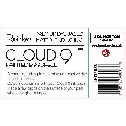 Lisa Horton Crafts - Cloud 9 - Premium Dye Based Ink - Matte Blending Ink - Reinker - Painted Eggshell