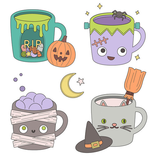 Pretty Pink Posh - Dies - Halloween Mug Additions 2 Pretty Pink Posh - Dies - Halloween Mug Additions