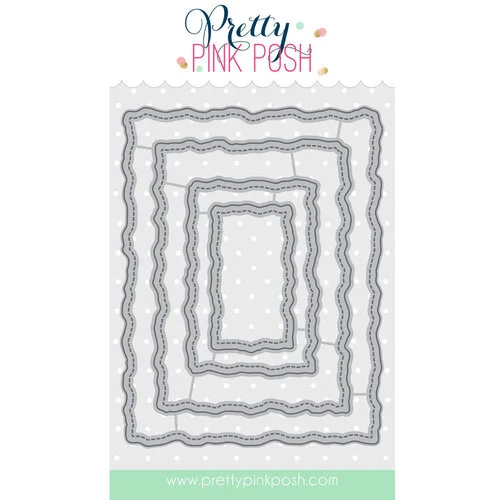 Pretty Pink Posh - Dies - Stitched Torn Rectangles