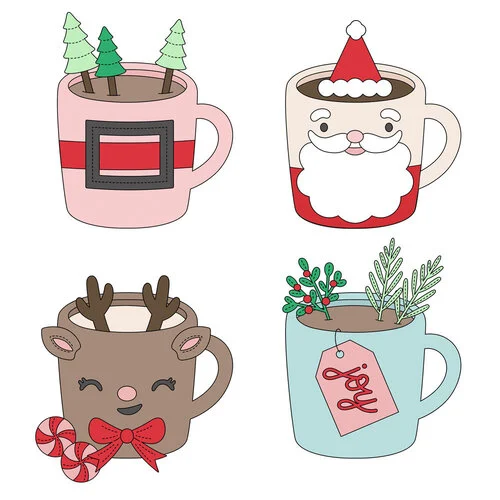 Pretty Pink Posh - Dies - Holiday Mug Additions 2 Pretty Pink Posh - Dies - Holiday Mug Additions