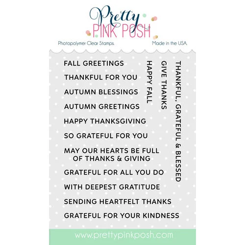 Pretty Pink Posh - Clear Photopolymer Stamps - Sentiment Strips - Fall 1 Pretty Pink Posh - Clear Photopolymer Stamps - Sentiment Strips - Fall