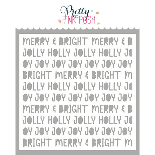 Pretty Pink Posh - Stencils - Winter Words 1 Pretty Pink Posh - Stencils - Winter Words