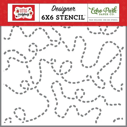 Echo Park - Little Ladybug Collection - 6 x 6 Stencils - Ladybug Trails