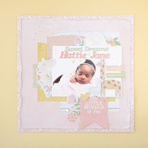 American Crafts - Hello Little Girl Collection - Thickers - Alpha